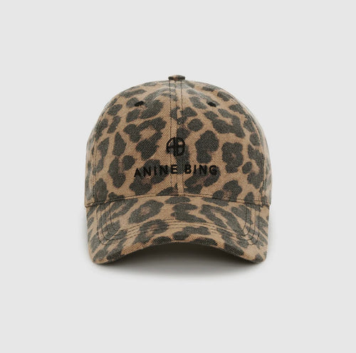 Anine Bing Jeremy Baseball Cap Leopard