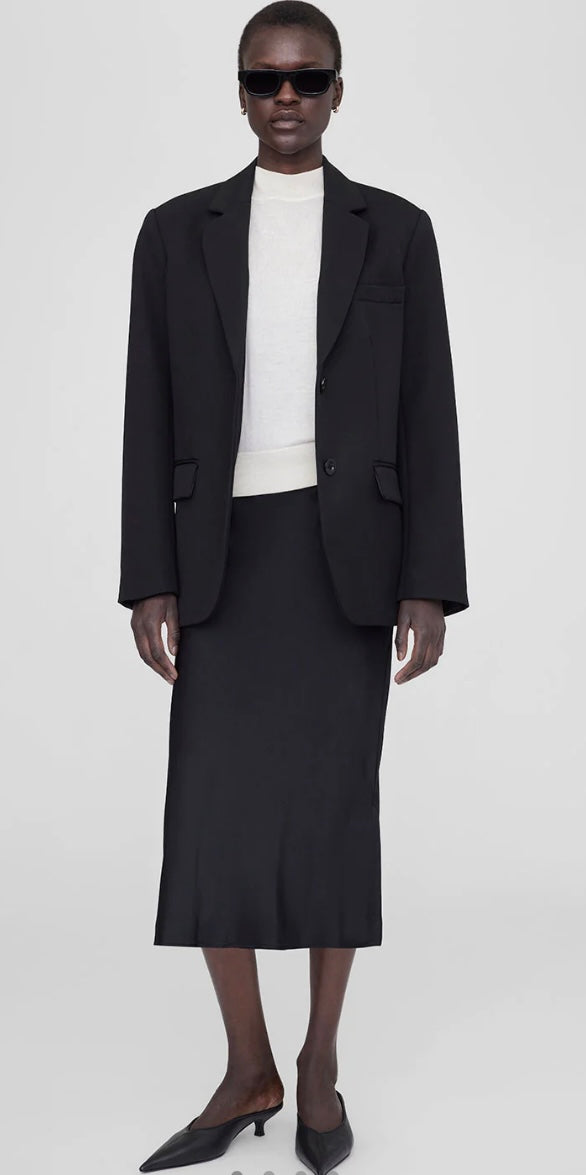 Anine Bing Bar Silk skirt Black