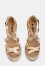Load image into Gallery viewer, Ivy Lee Kayla Wedge in Metallic Gold