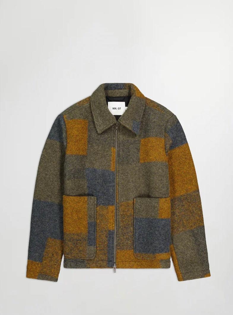 NN07 Gael Wool Jacket Brown Check