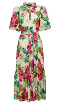 Load image into Gallery viewer, Cable Fleur Maxi dress pink floral.
