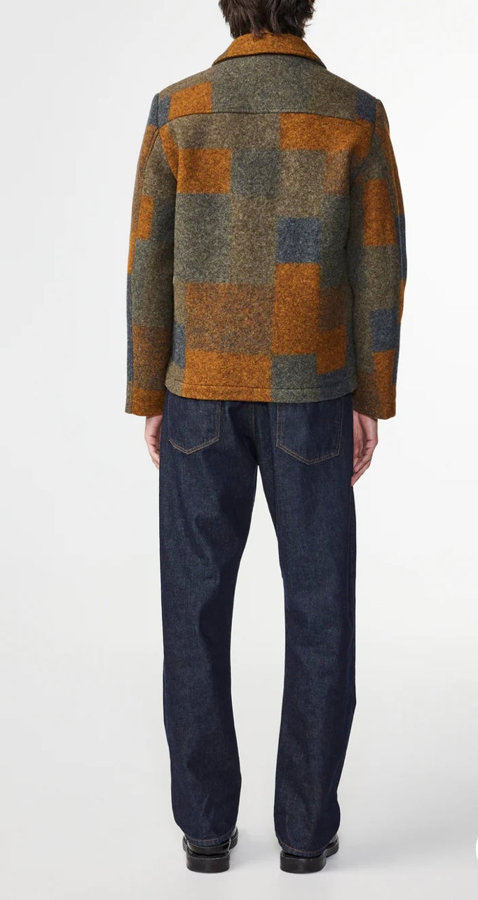 NN07 Gael Wool Jacket Brown Check