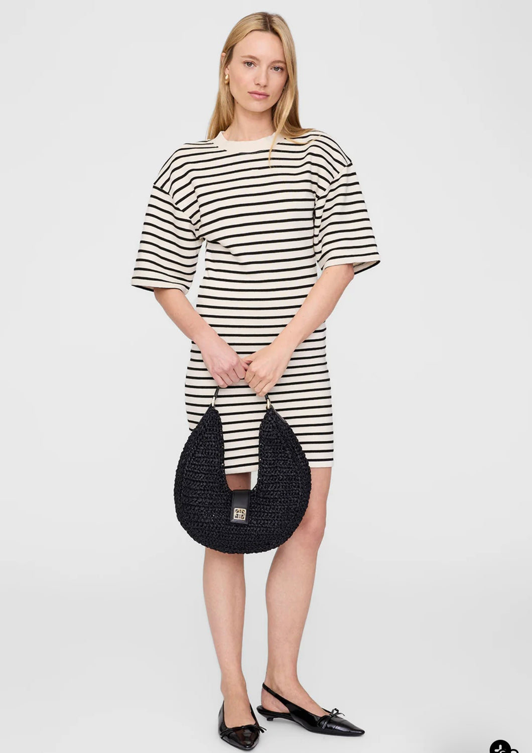 Anine Bing Lou Bag Monogram Black