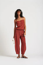 Load image into Gallery viewer, Le Stripe Le Dot Silk Cami Rhubarb