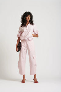 Le Stripe Le Anorak Cotton Shirt Icy Pink