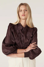 Load image into Gallery viewer, Cable Mirage Blouse in Raisin