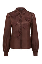 Load image into Gallery viewer, Cable Mirage Blouse in Raisin