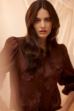 Load image into Gallery viewer, Cable Mirage Blouse in Raisin