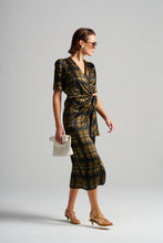 Load image into Gallery viewer, Le Stripe Le Cocktail Print Dress Olive / Black