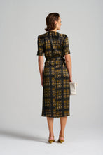 Load image into Gallery viewer, Le Stripe Le Cocktail Print Dress Olive / Black
