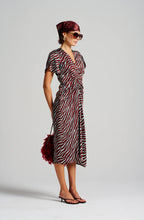 Load image into Gallery viewer, Le Stripe Le Hotel Particulier Dress Burgundy Mint