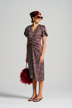 Load image into Gallery viewer, Le Stripe Le Hotel Particulier Dress Burgundy Mint