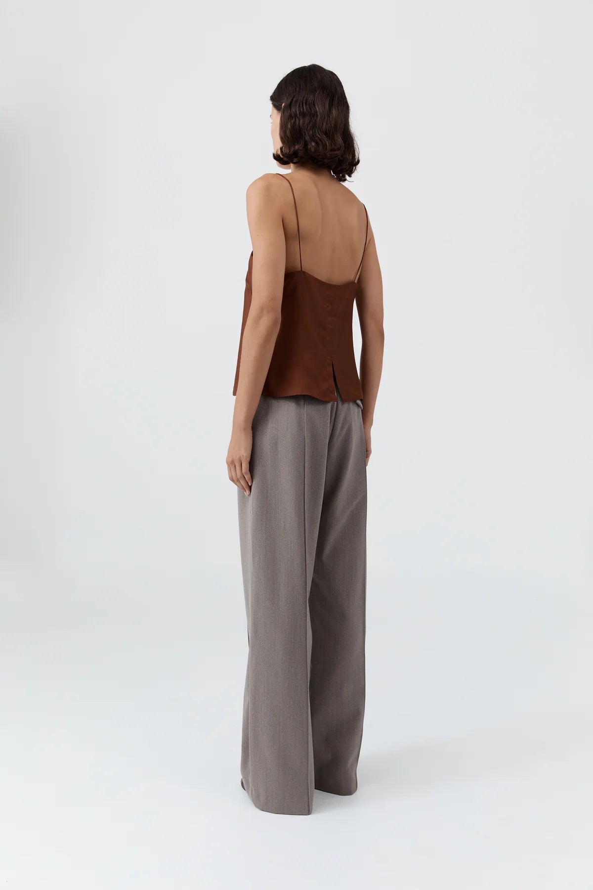 St Agni 90’s silk twill Cami - Brick
