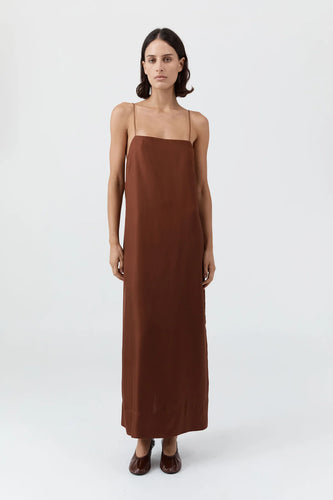 St Agni 90’s silk twill slip dress