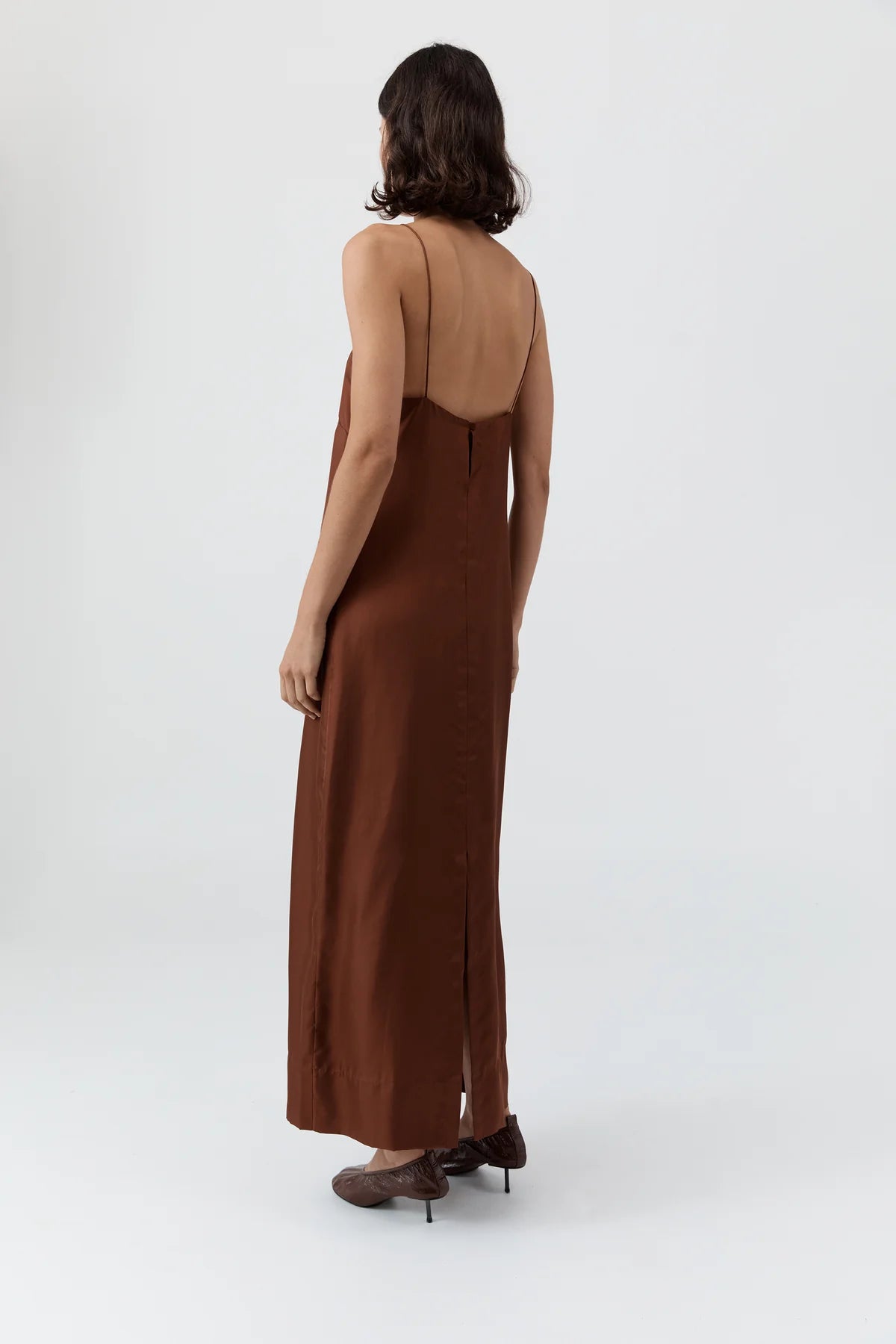 St Agni 90’s silk twill slip dress