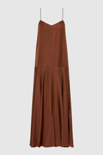 Load image into Gallery viewer, St Agni Silk Twill Relaxed Slip Dress - Brick Red