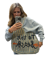 Load image into Gallery viewer, The Jacksons Drew Bag - To the Beach Sky Natural