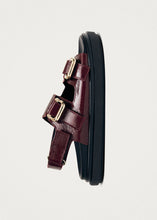 Load image into Gallery viewer, Alohas Harper Patent Burgundy Leather Sandals