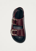 Load image into Gallery viewer, Alohas Harper Patent Burgundy Leather Sandals