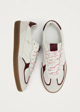 Load image into Gallery viewer, Alohas Rife Grain White Burgundy Leather Sneakers