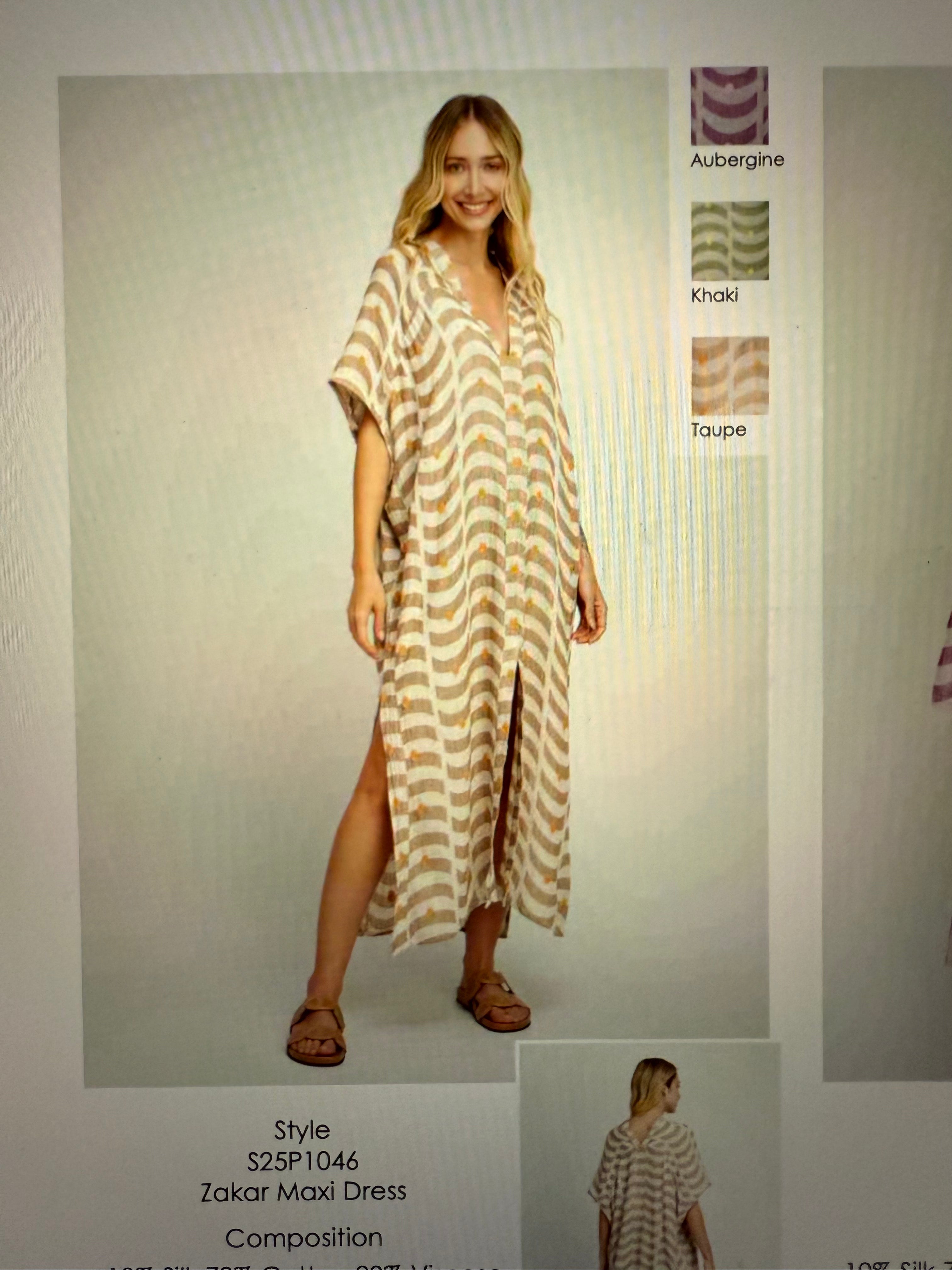Pearl and Caviar Zakar Maxi Dress Taupe