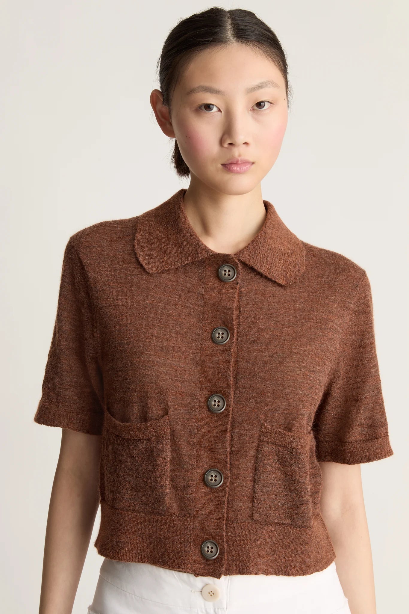 Lee Mathews Eve Cardigan Hazel Brown