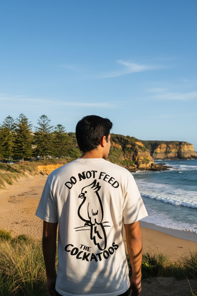 By George Tee Shirt ‘Do not Feed the Cockatoos’