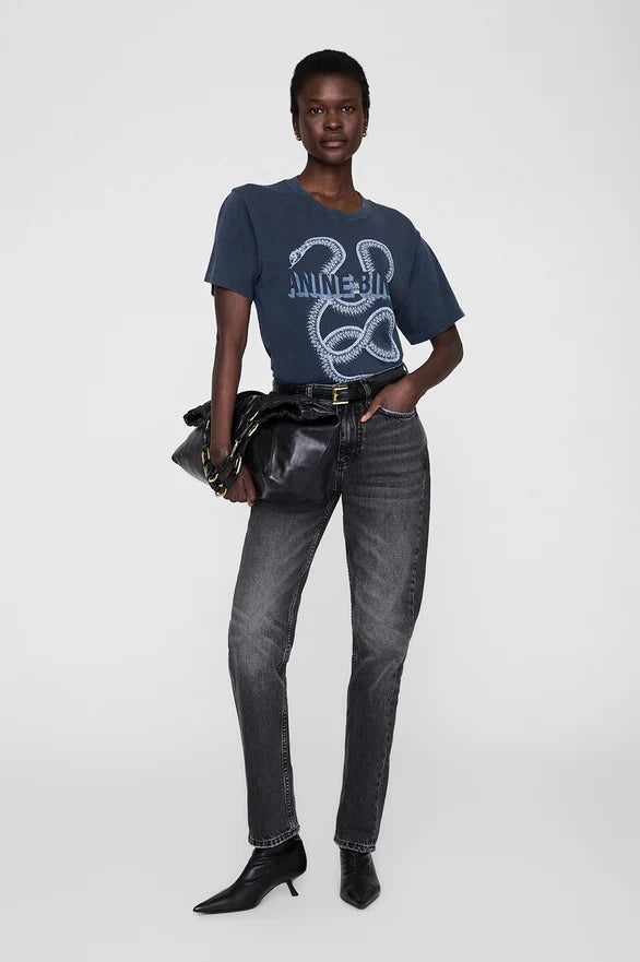 Anine Bing Lili Tee Snake washed black