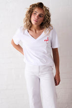 Load image into Gallery viewer, Kireina Victoria Tee Flamingo White