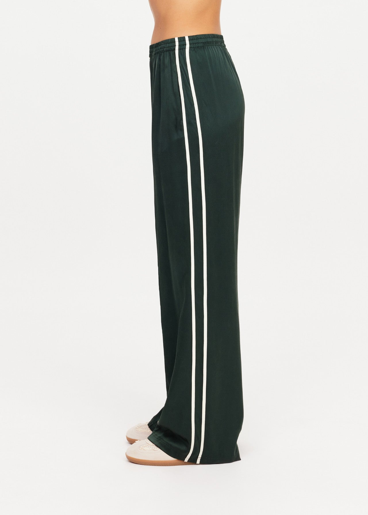 The Upside Marnie Silk Wide Leg Pant - Jungle Green