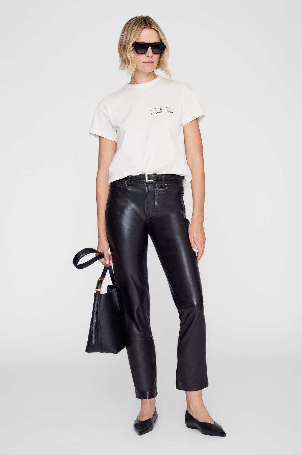 Anine Bing Shelley Tee - I See You I love You