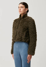 Load image into Gallery viewer, Once Was Sybil Chevron Bomber in Moss
