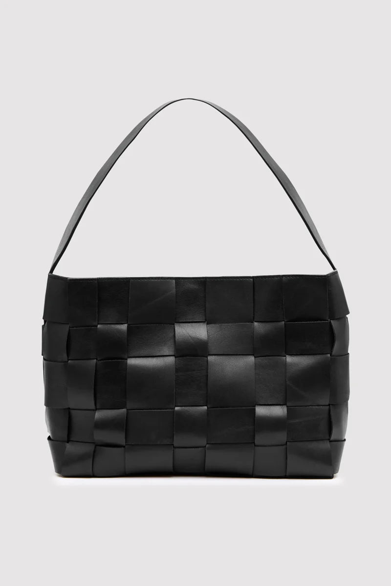 St Agni Woven Mini Tote Black