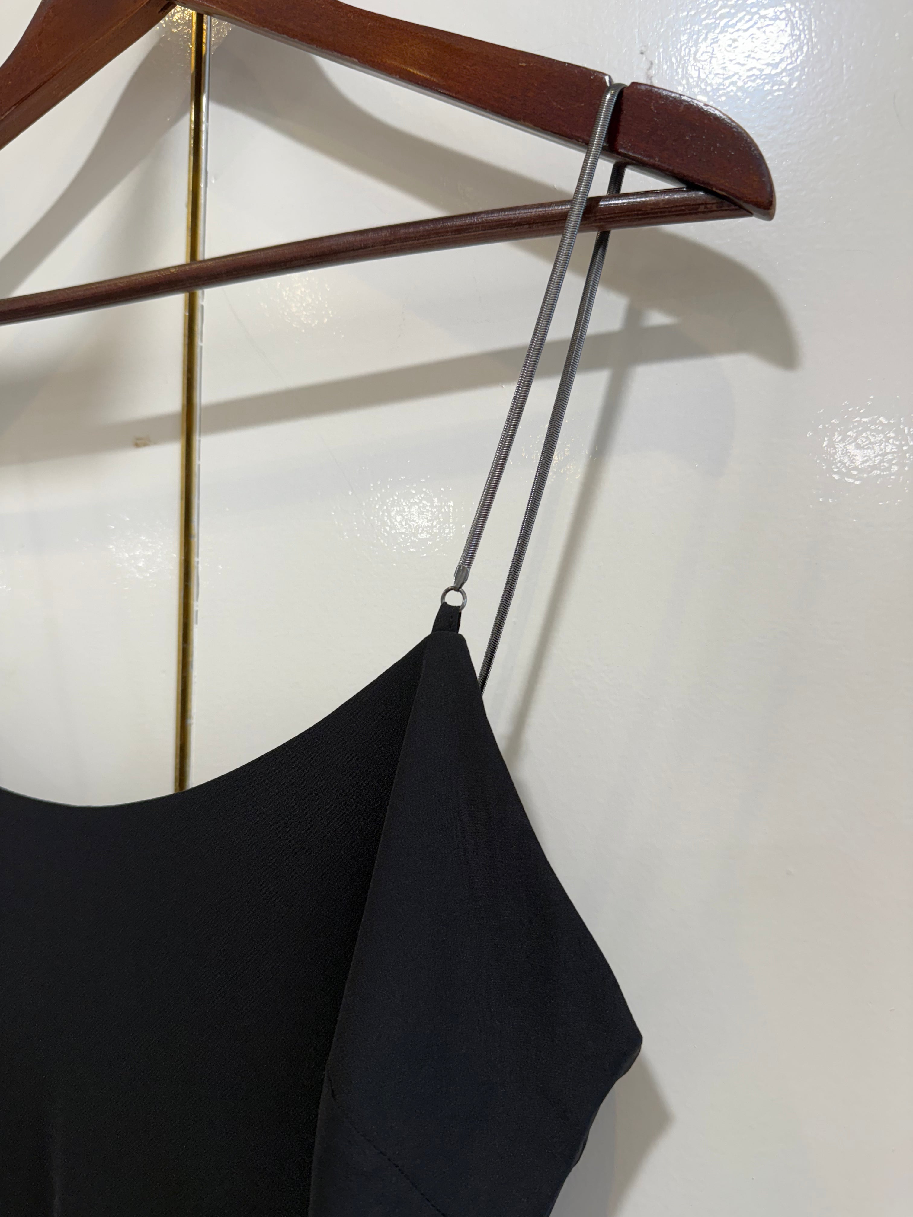 St Agni Fine Chain Silk Cami Black
