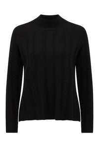 Cable Cashwool Jumper - black