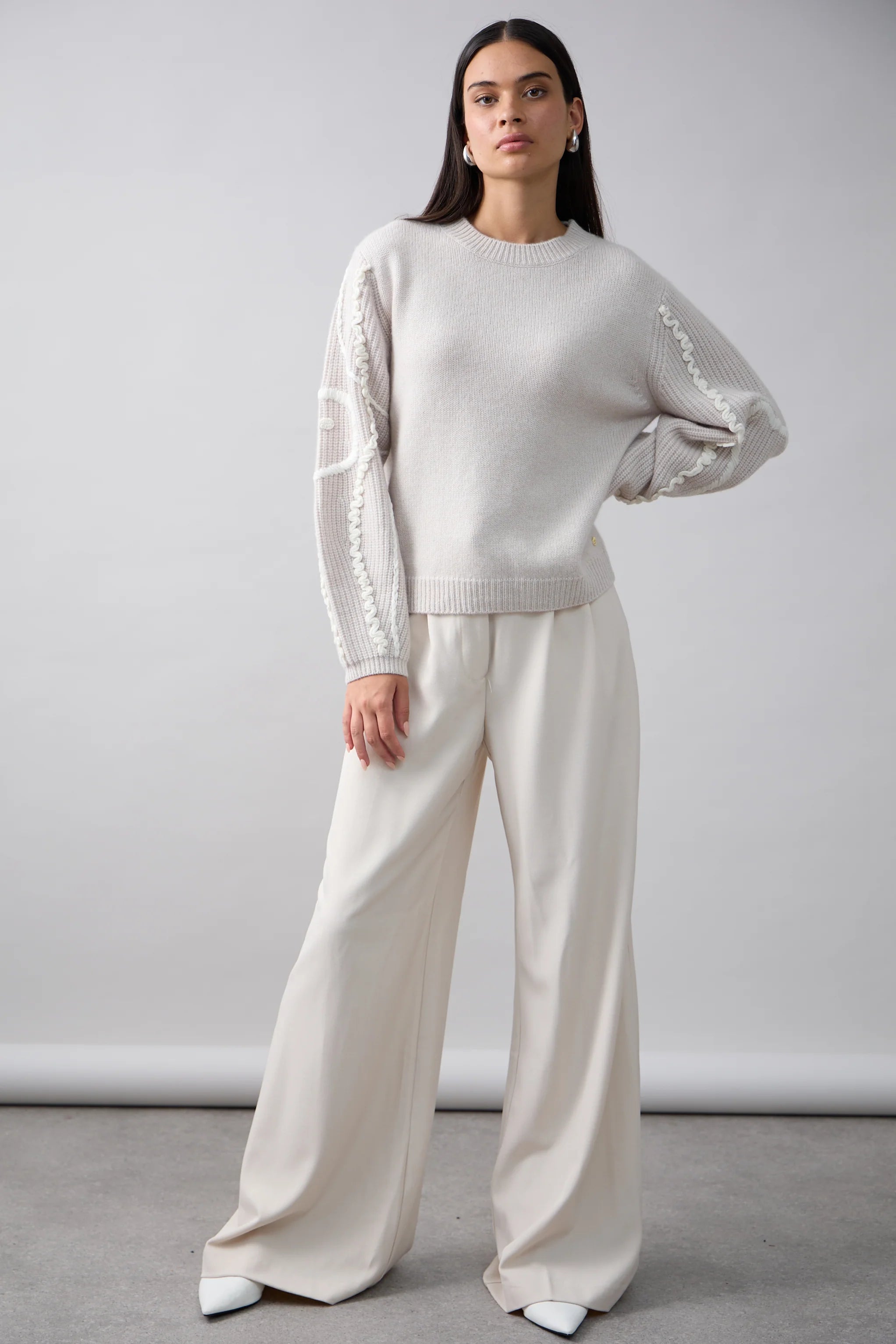 Mia Fratino Sawyer Sweater Alabaster /Cloud