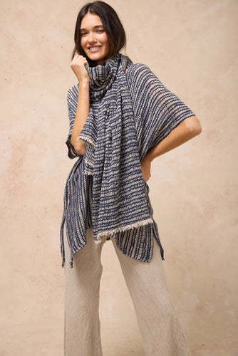 Estilo Emporio Grand Scarf Cestino Blue Notte