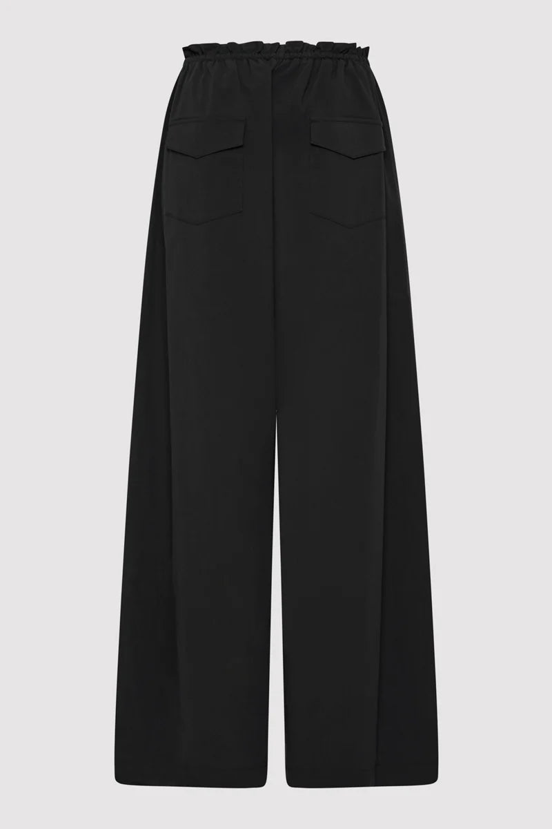 St Agni Petit Paper bag Waist pants Black