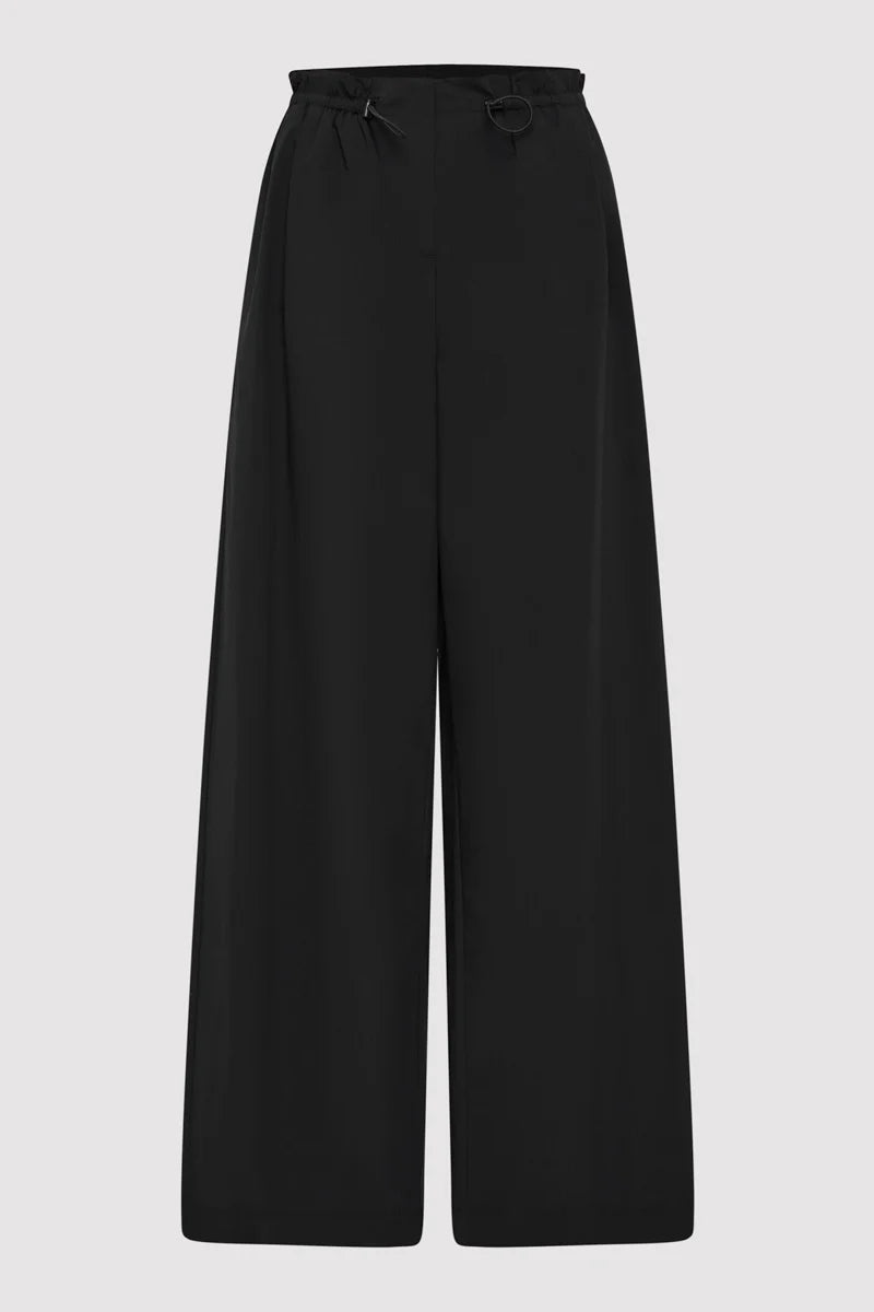 St Agni Petit Paper bag Waist pants Black