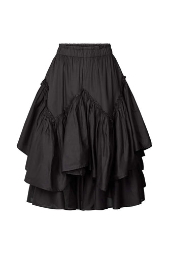 Rabens Saloner Sharmaine Multi Layer Skirt Black