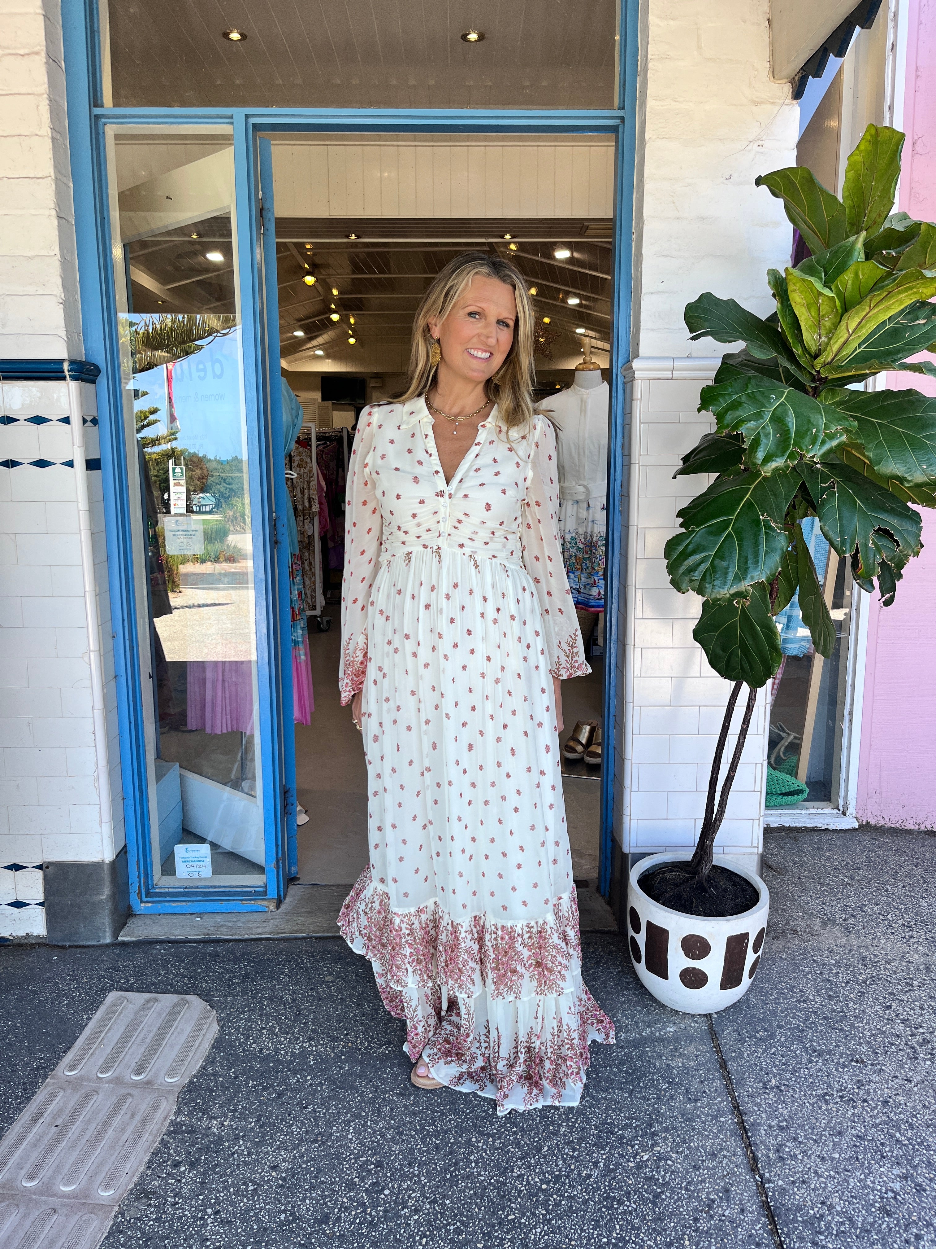 ByTimo Georgette Shirt Dress Light Bouquet