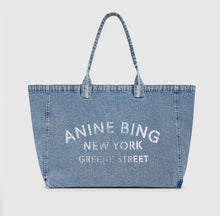 Load image into Gallery viewer, Anine Bing Leo Denim Tote Shadow Blue
