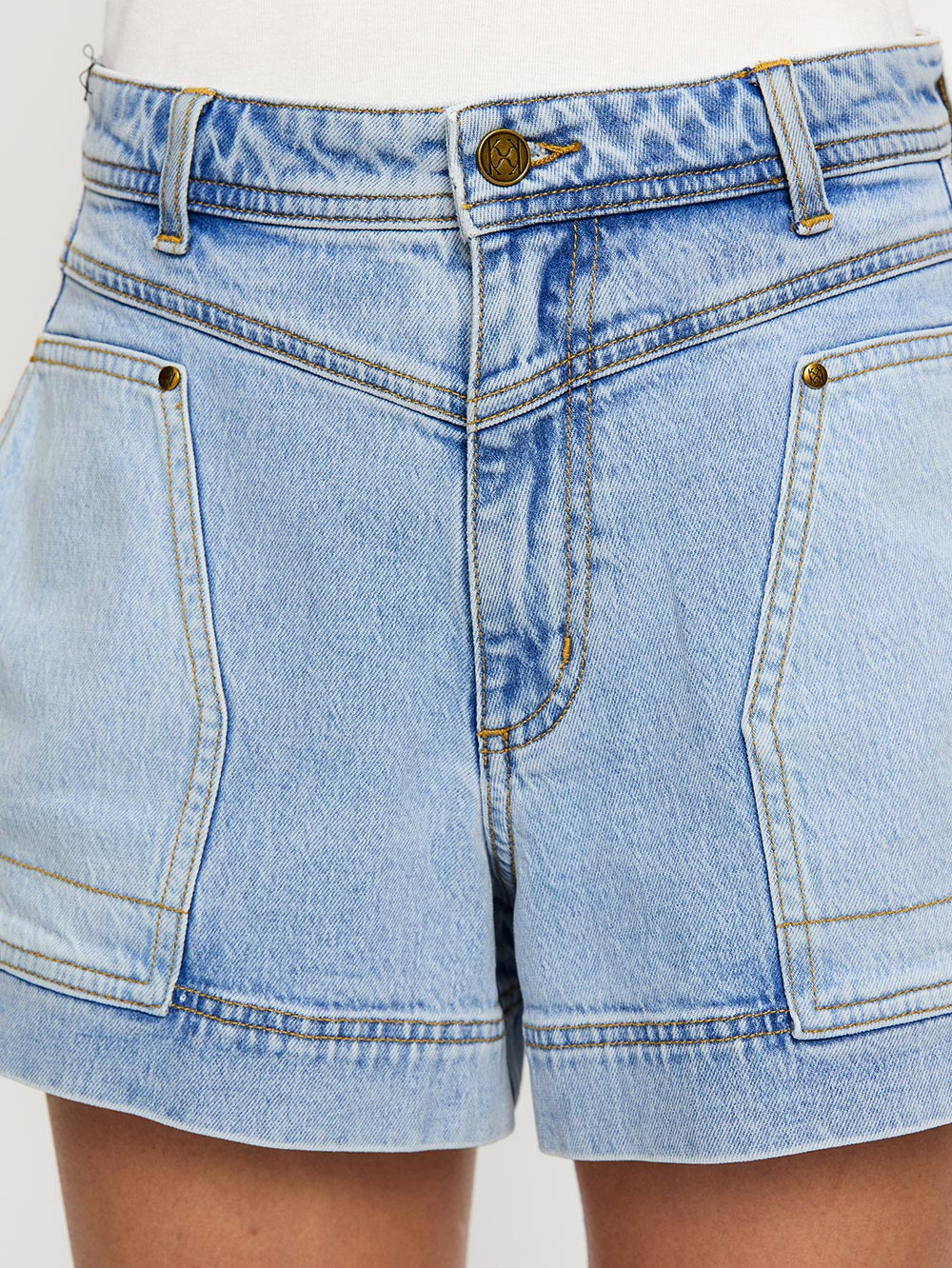 Kivari Florence Denim Short - Two Tone Wash