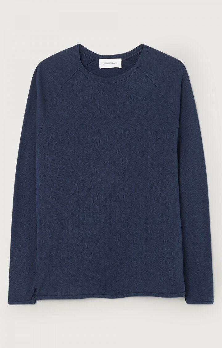 American Vintage Mens Sonoma Long Sleeve Tee Shirt Navy