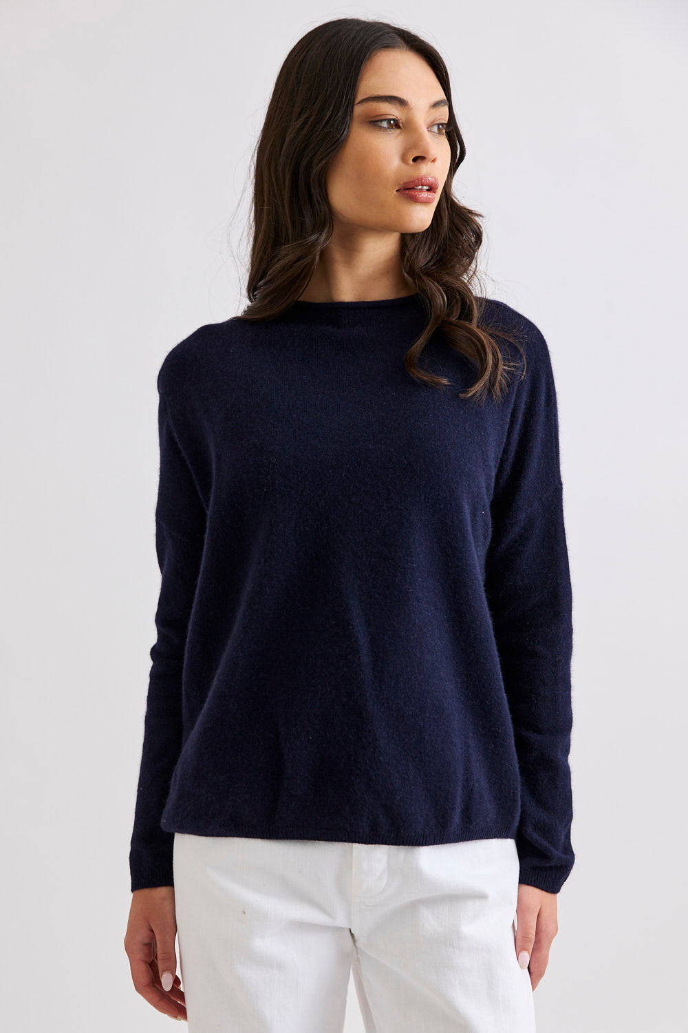 Mia Fratino Sloane Mockneck Navy
