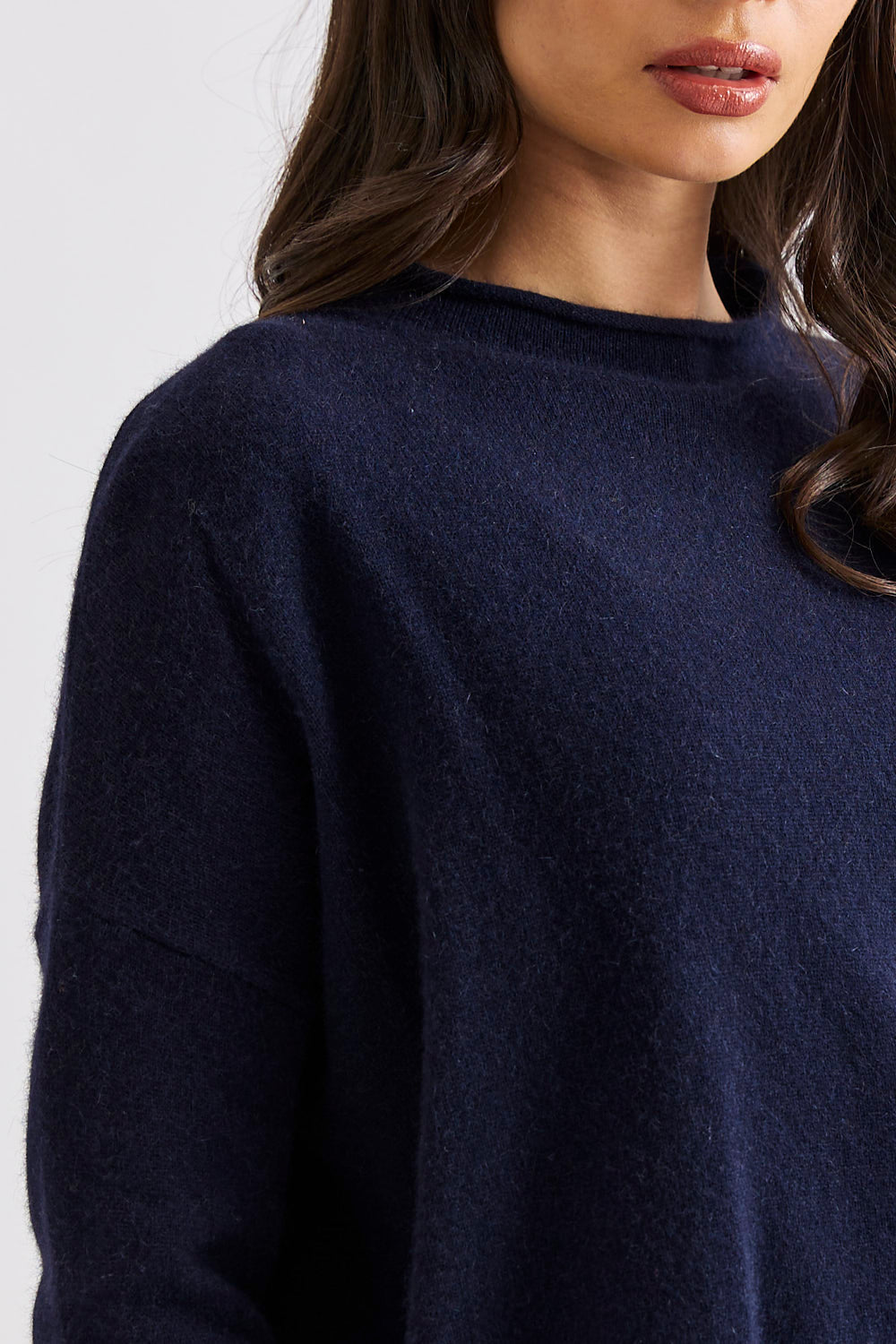 Mia Fratino Sloane Mockneck Navy