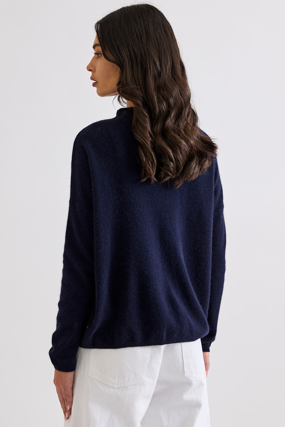 Mia Fratino Sloane Mockneck Navy