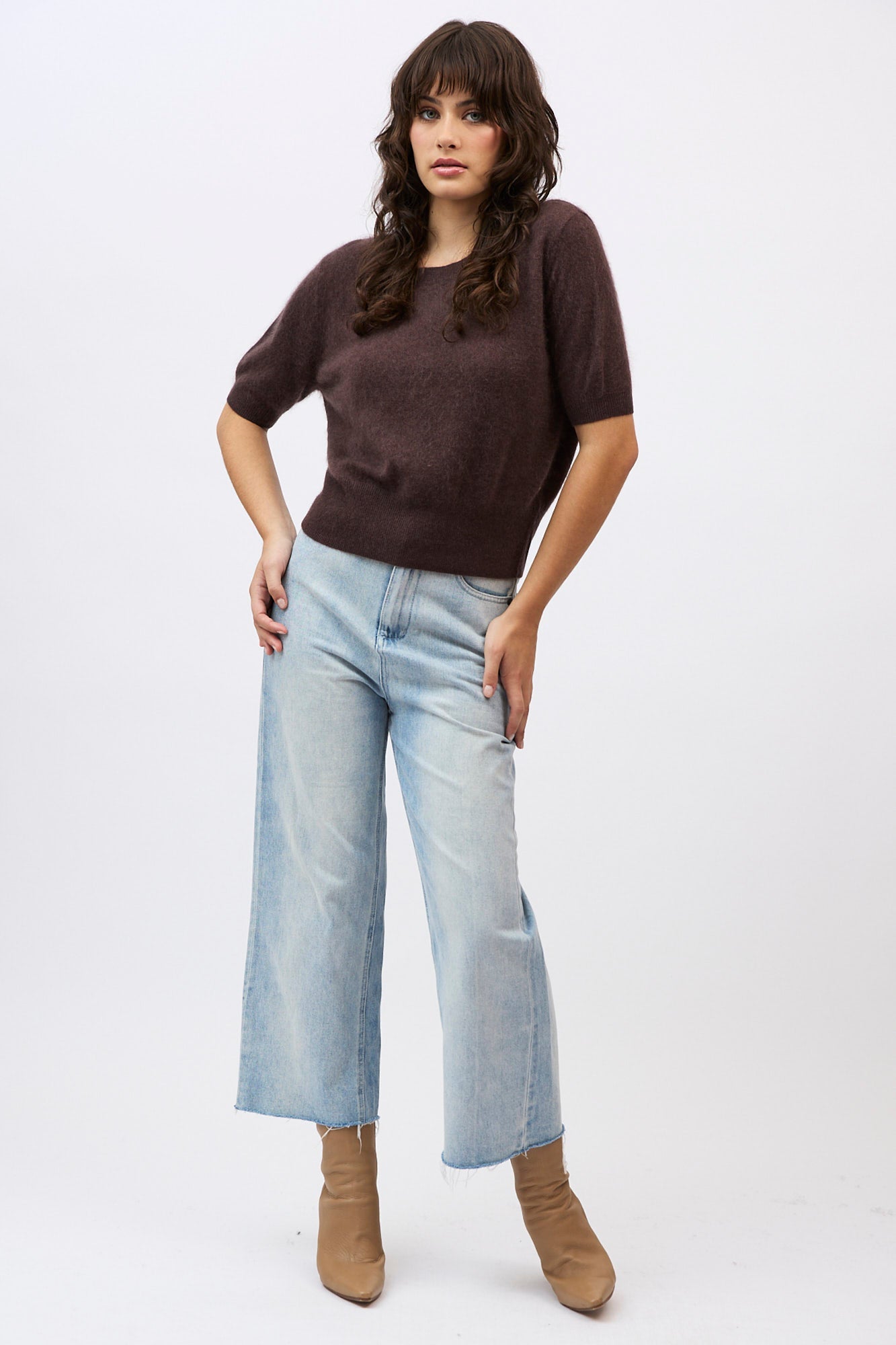 Mia Fratino Birdie Tee Dark Chocolate