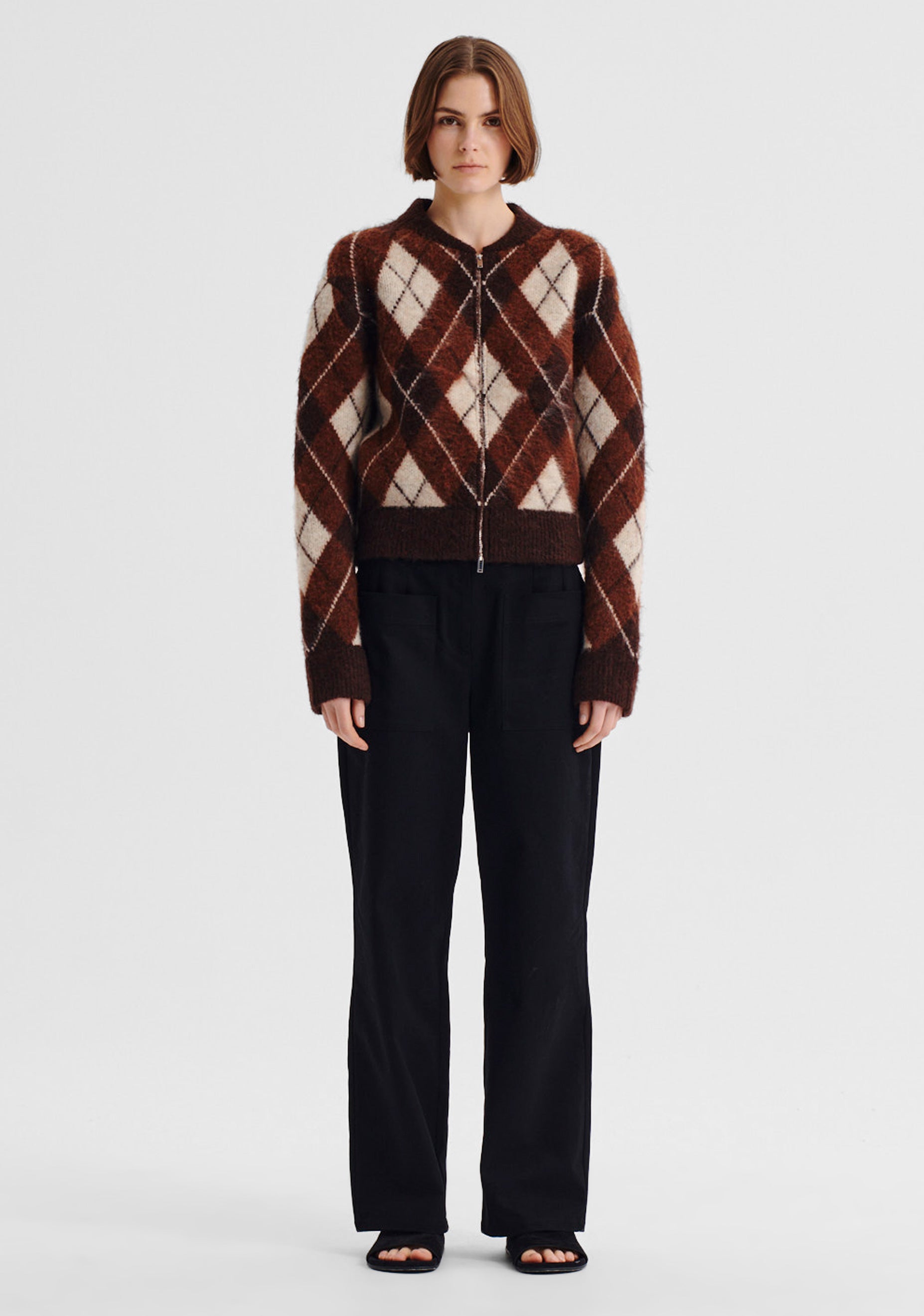 Morrison Chester Knit Jacket Argyle