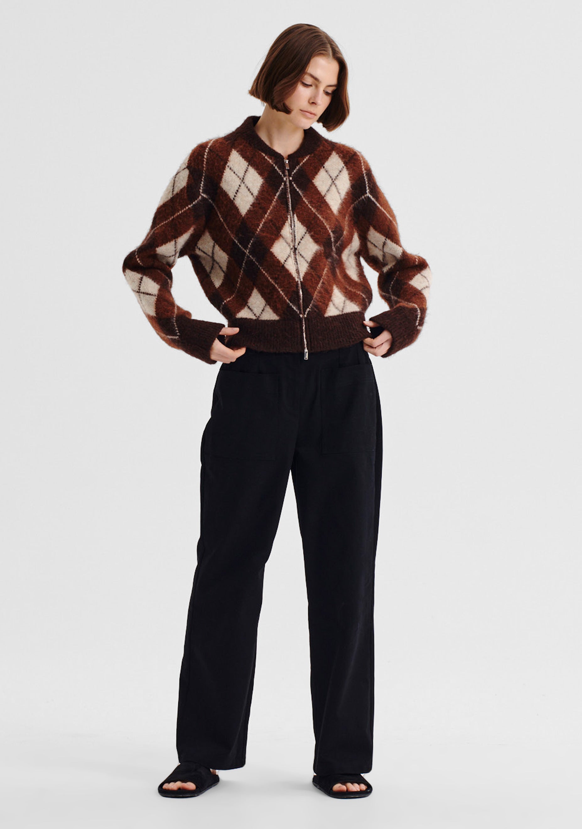 Morrison Chester Knit Jacket Argyle